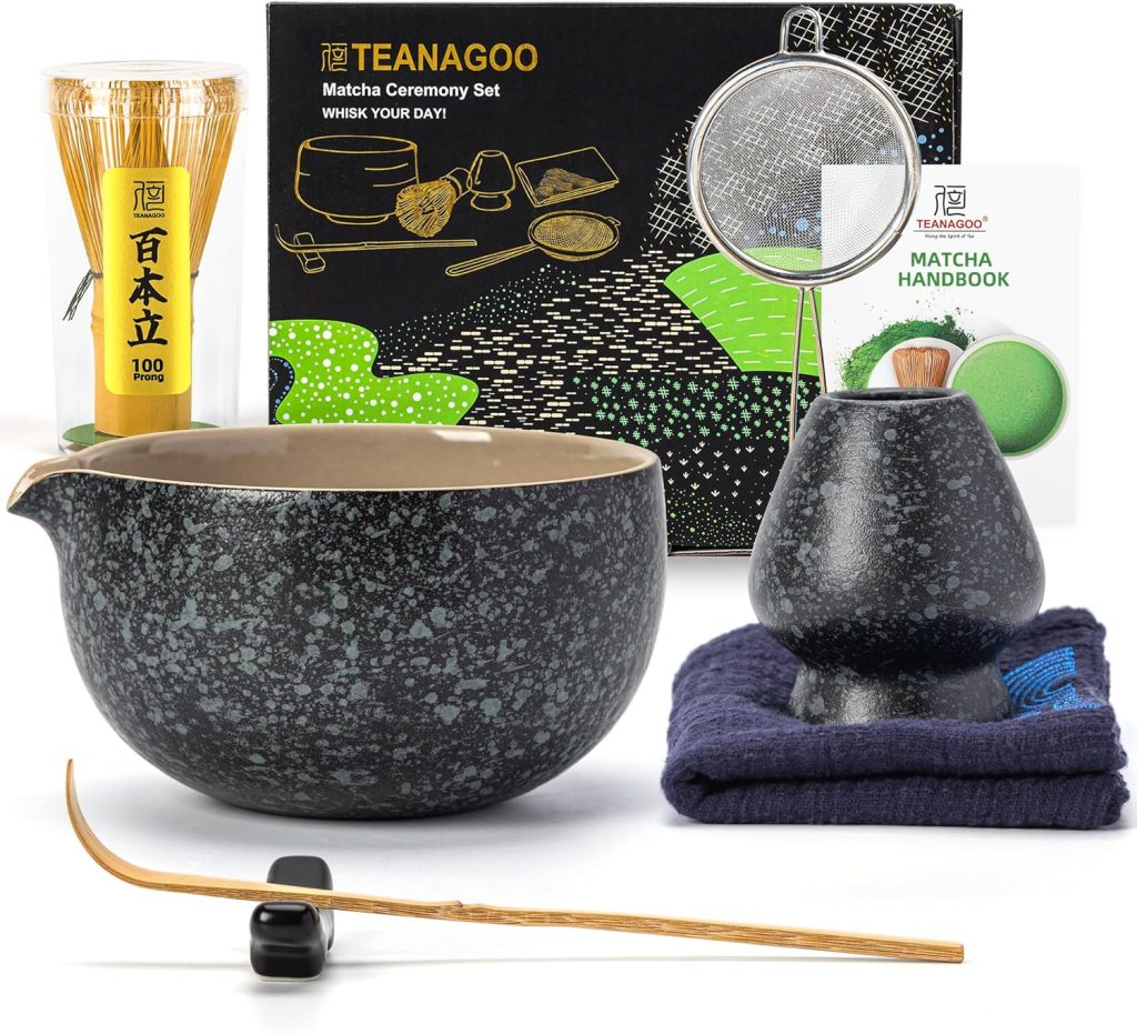 Complete matcha tea ceremony set with bowl, whisk, scoop, and sifter, an elegant gifting idea curated through Airawath’s AI gift suggestions