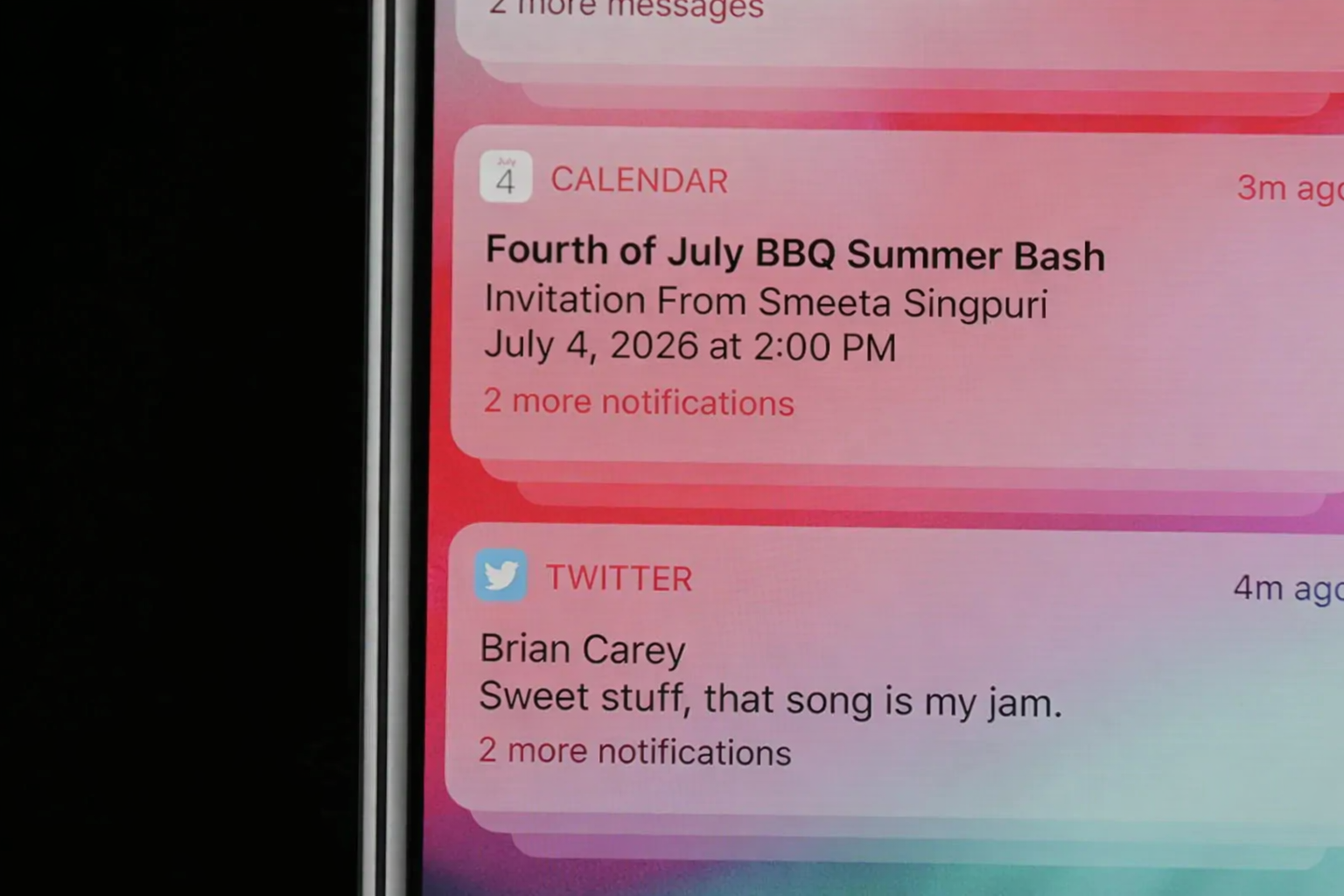 Smartphone showing digital invitations and notifications, representing Airawath’s AI-powered gift suggestions and e-invitation services.